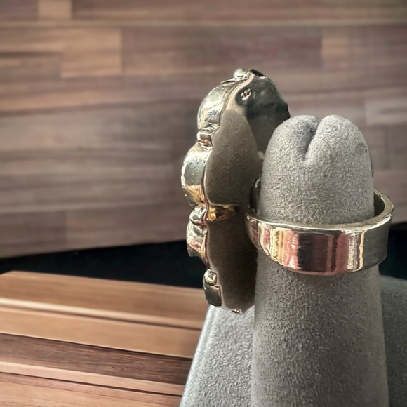 Larimar & Moonstones Ring in Solid Sterling Silver - Picture 7 of 9